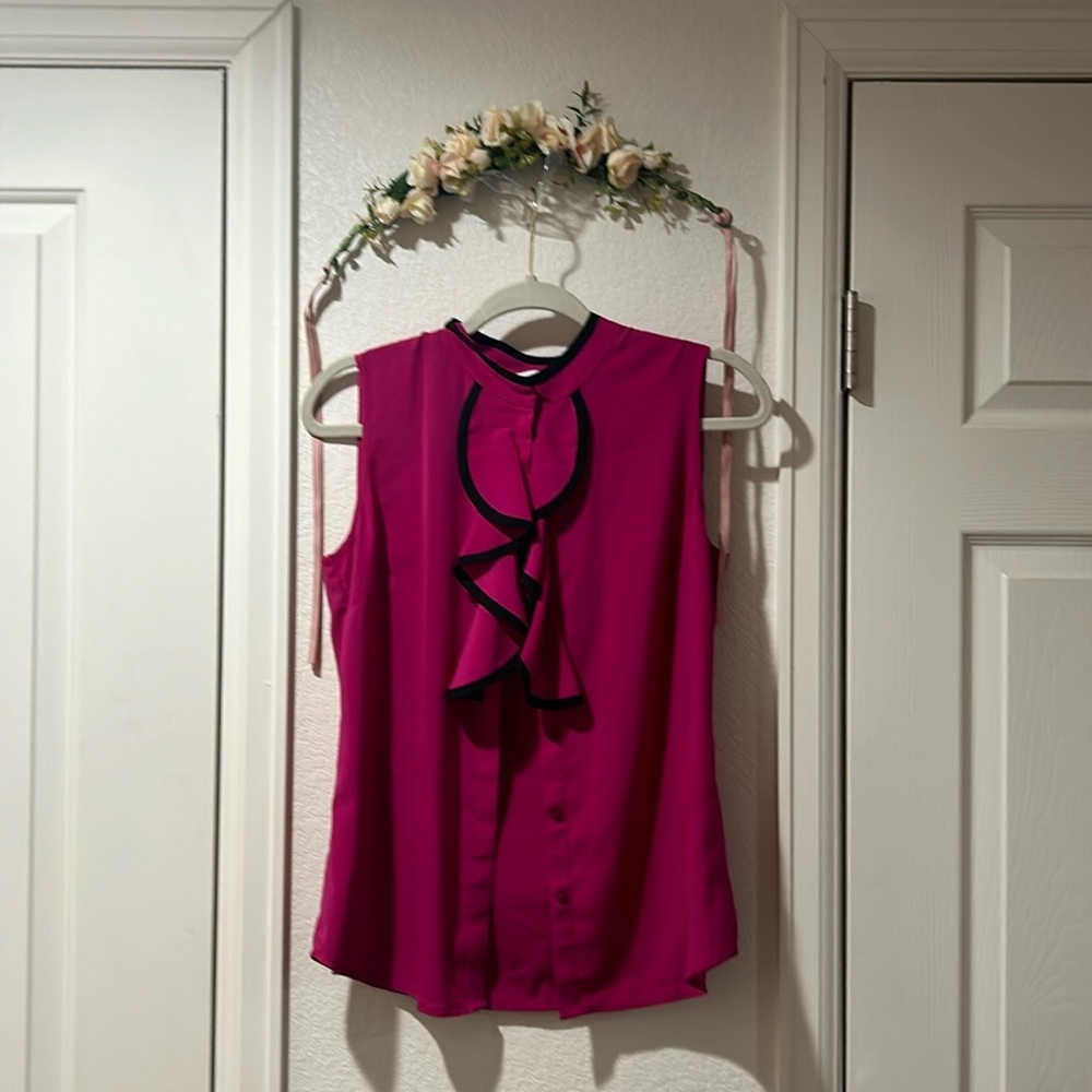 Calvin Klein Ruffle Sleeveless Top